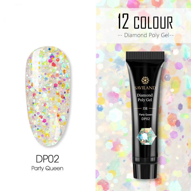 Colorful PolyGel with Glitter - Pasha