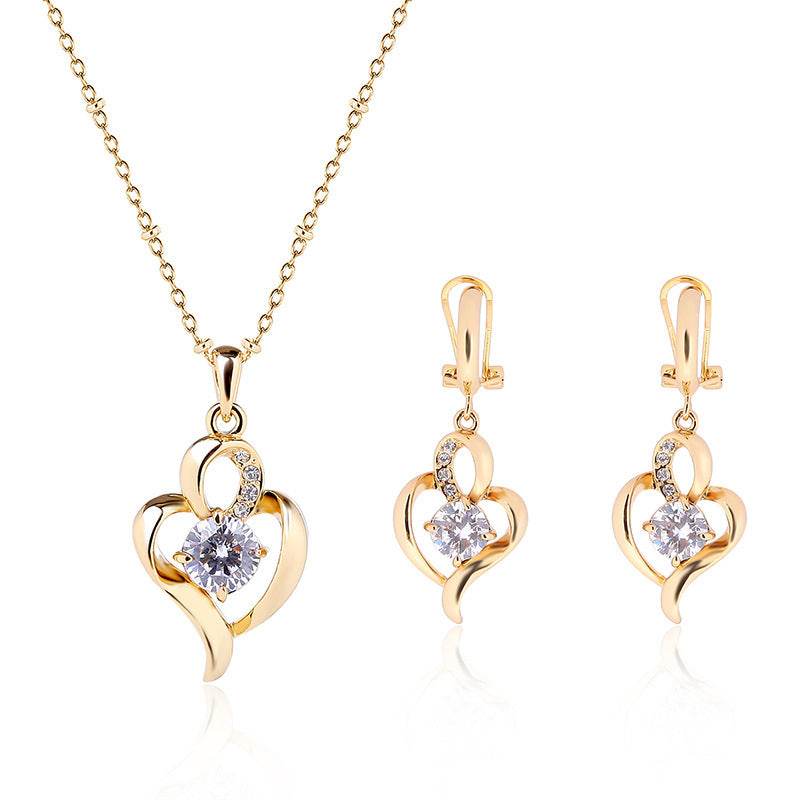 Exquisite Diamanteffekt Jewelry Set - Elegant 2-Piece Boutique Gift Set - Pasha