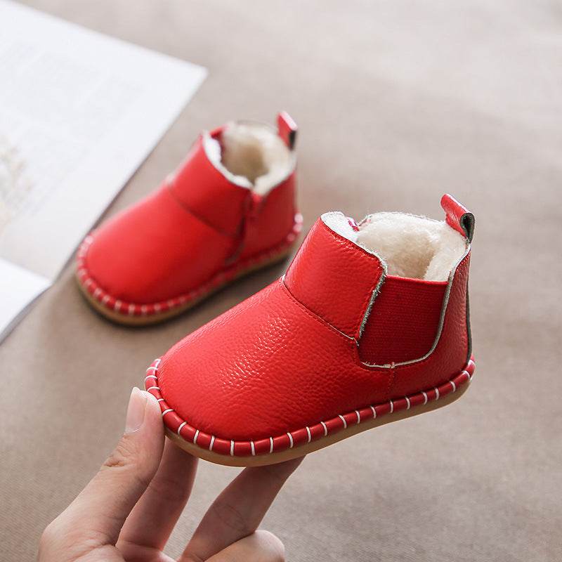 Winter Leather Baby Shoes – Soft Cotton Sole for Warmth & Comfort - Pasha