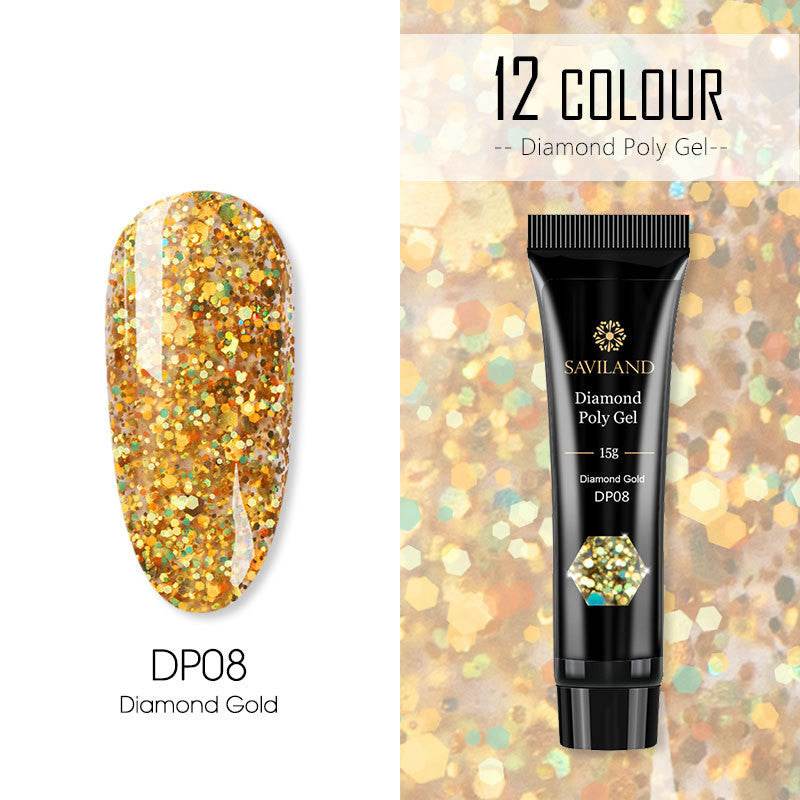 Colorful PolyGel with Glitter - Pasha