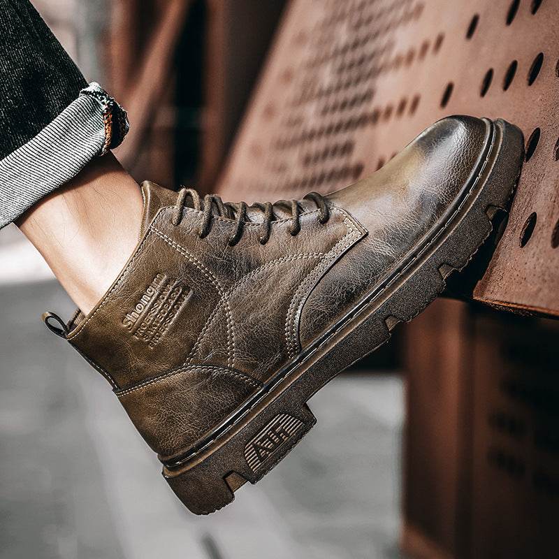 Men's Vintage Motorcycle Boots – Classic & Durable - Pasha