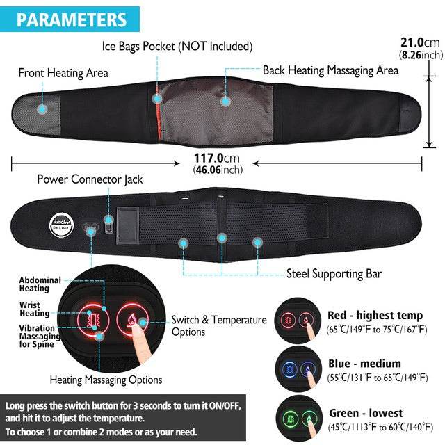 Hailicare Red Light Heated Belt - Pasha