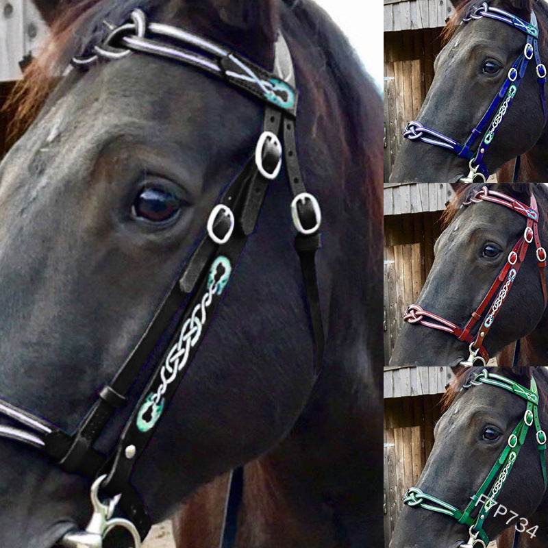 Premium PU Reins for Equestrian Sports – Durable Black Horse Bridle, Universal Use, Size M - Pasha