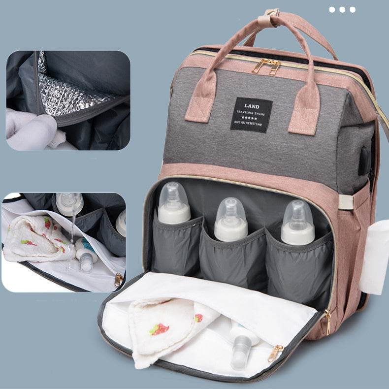 New Mama Baby Crib Backpack – Stylish & Functional Diaper Bag for Modern Moms - Pasha