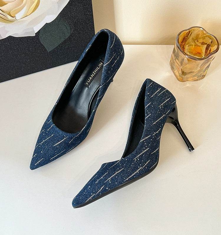Stiletto High Heels Denim Style - Pasha
