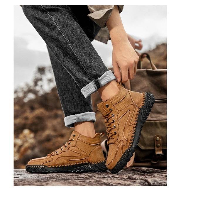 Men's High Top Leather Boots – Casual & Outdoor - Pasha
