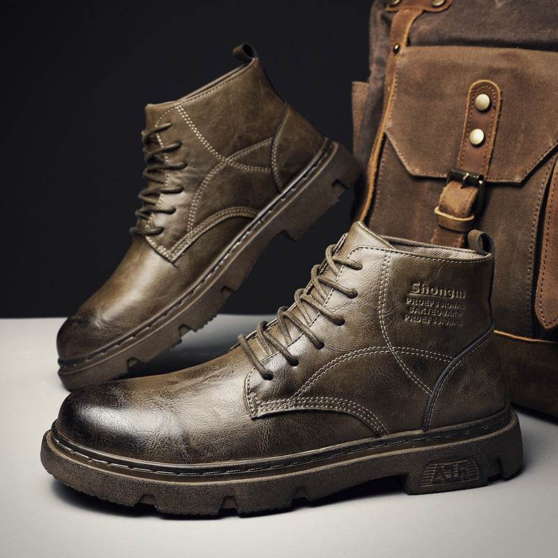 Men's Vintage Motorcycle Boots – Classic & Durable - Pasha