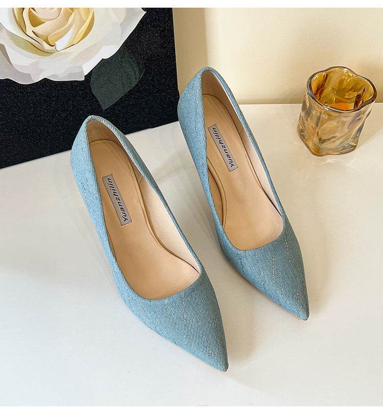 Stiletto High Heels Denim Style - Pasha
