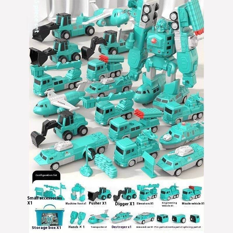 Magnetic Deformation Engineering Car-Kids creativity 35 Pcs - Pasha