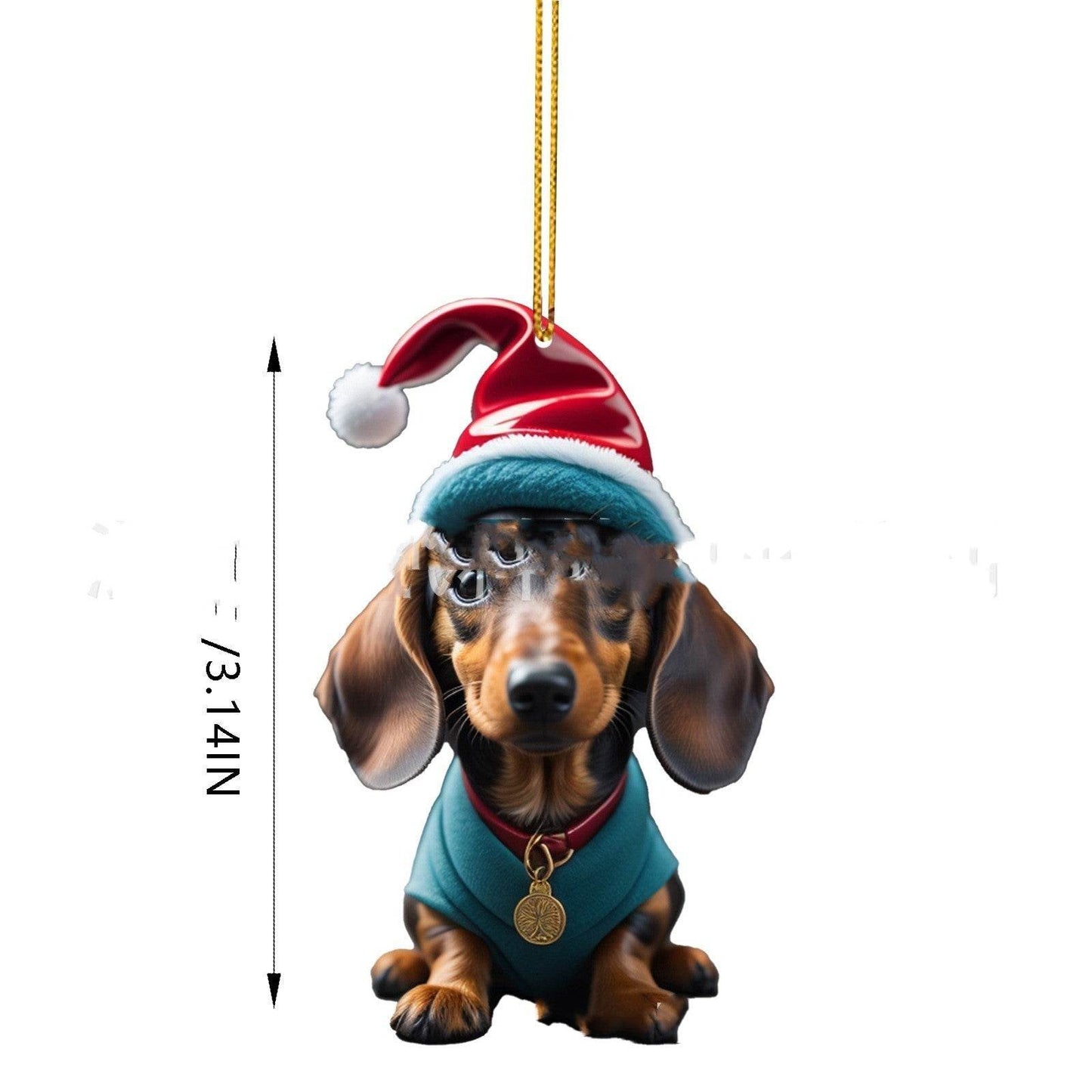 Acrylic Christmas Ornament with Dachshund Design – Festive Dog Lover Gift & Holiday Tree Decoration - Pasha