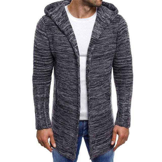 Men´s Hooded Trench Cardigan Blouse-hooded collar - Pasha