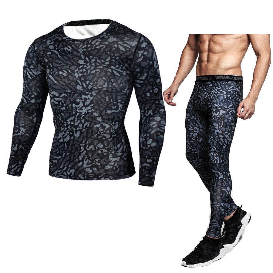 Men´s Camouflage Compression Baselayer Set for workouts - Pasha