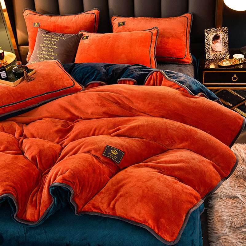 Winter Flannel Duvet Cover – Thick & Double-Sided - Pasha
