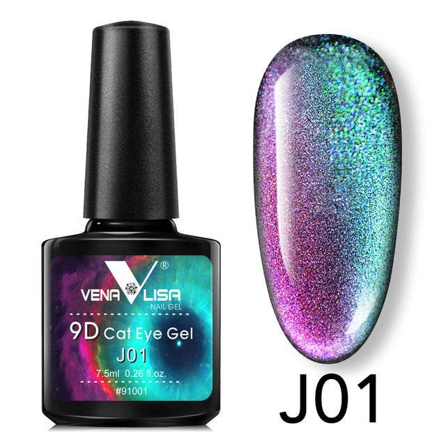 Venalisa 9D Gel Polish Cat Eye Magic – Galaxy Starry Magnetic Multicolor 5ml - Pasha