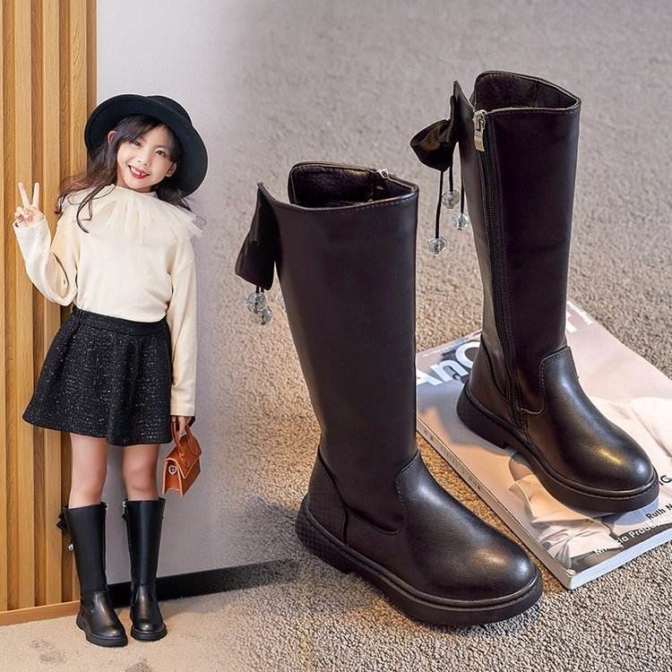 Explosive Style Kids Shoes – British Retro Leather Boots for Girls - Pasha