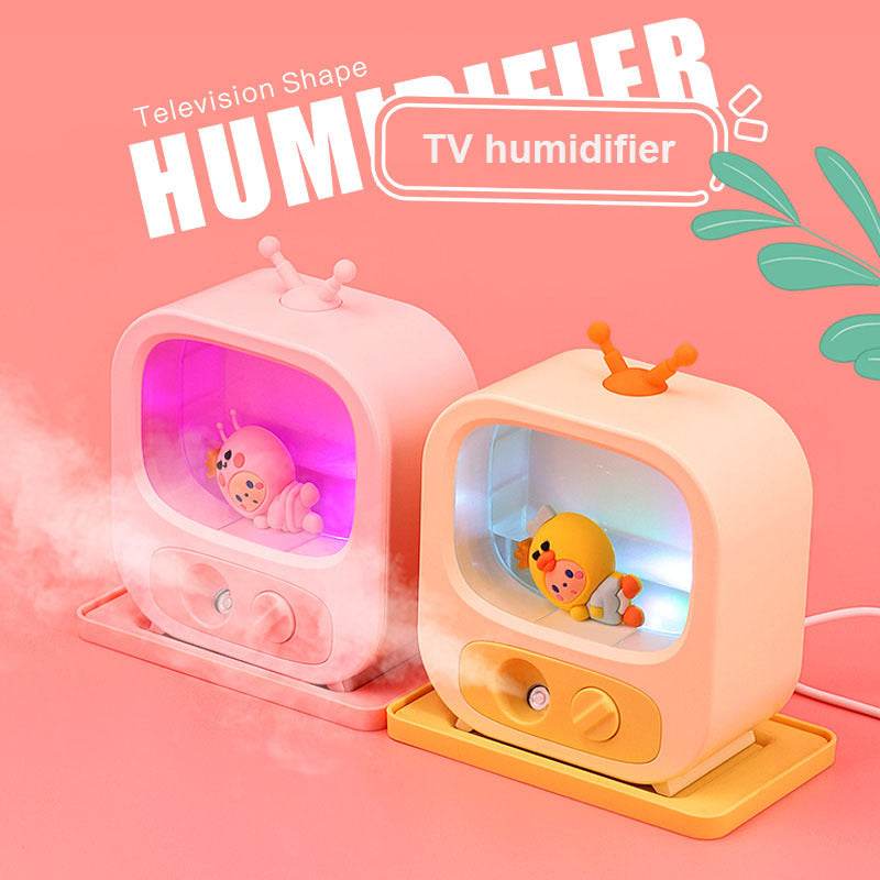 Creative Home Desktop Mini TV-Shaped Humidifier with Ambient Lighting - Pasha