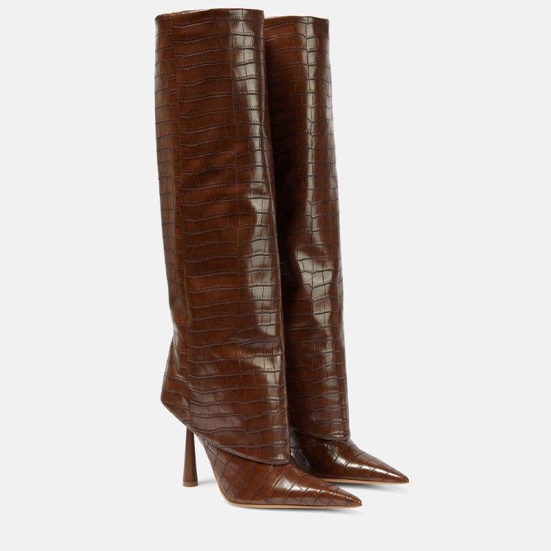 Stiletto Heel Retro Boots - Pasha
