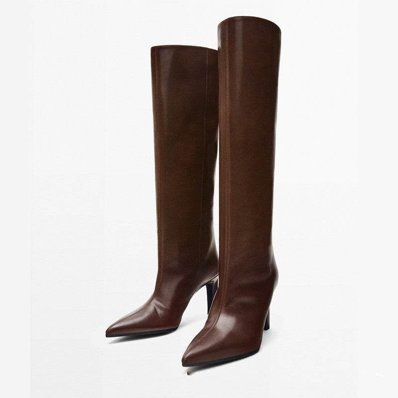 Exquisite leater high heel boots for women - Pasha