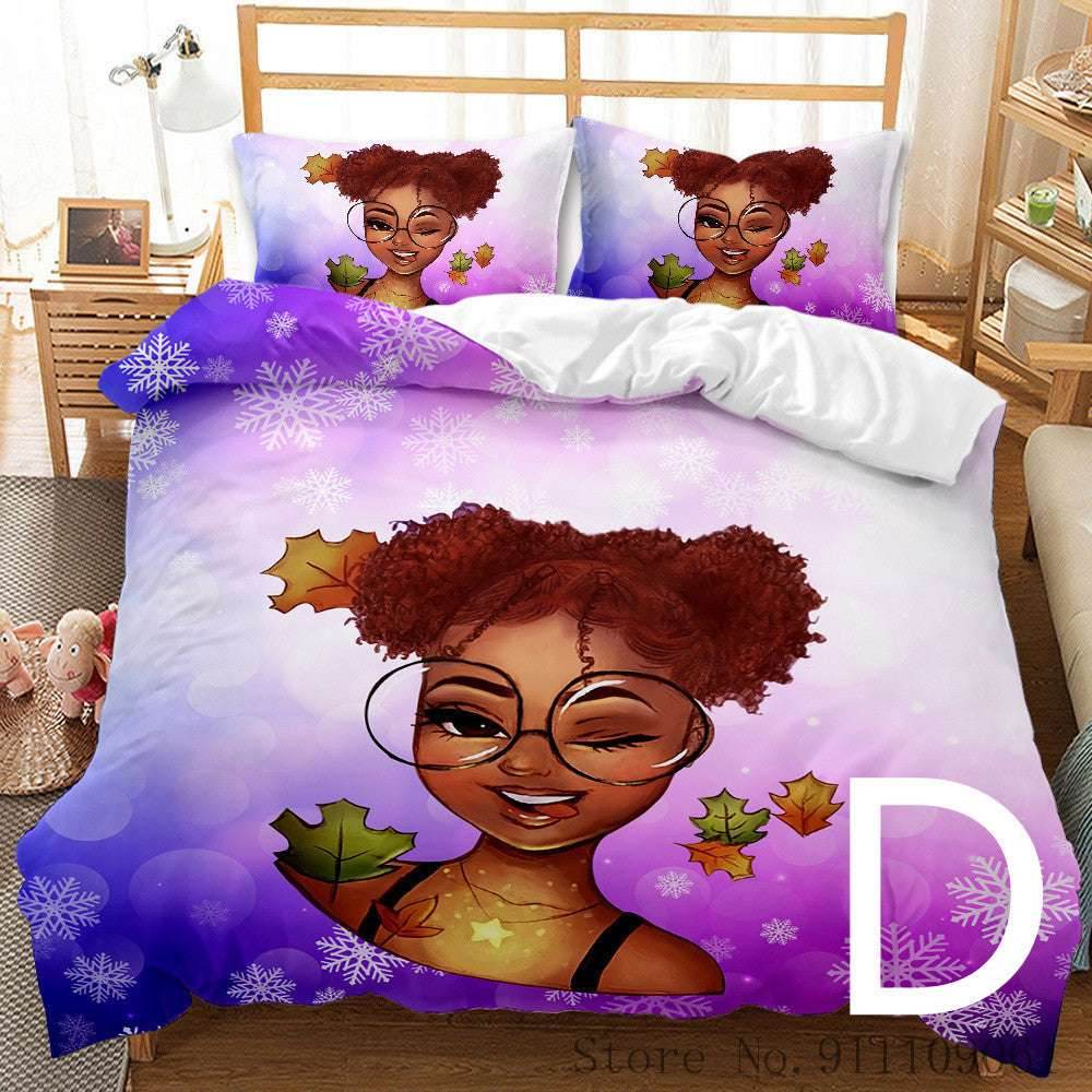 African Girl Bedding Set – For Children's Room - Pasha