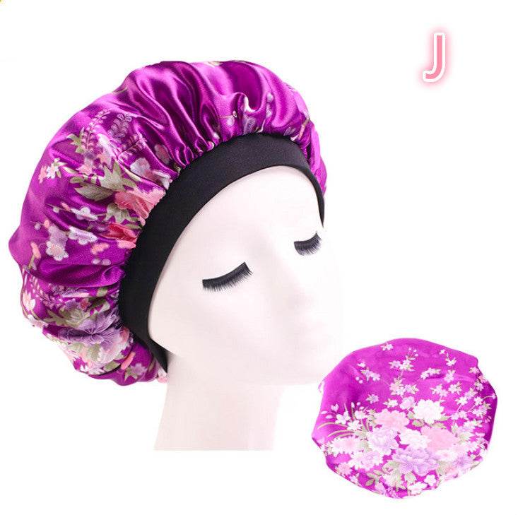 Beauty Satin Silk Hair Bonnet – Elegant Sleep Night Cap with Beautiful Print - Pasha