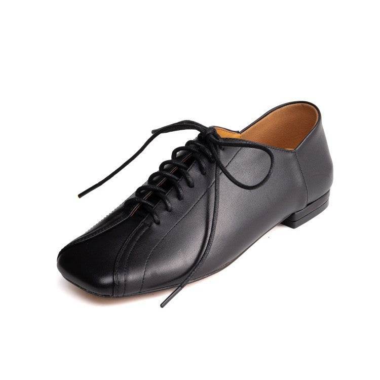 Sheepskin Retro Square Toe Laces for women - Pasha