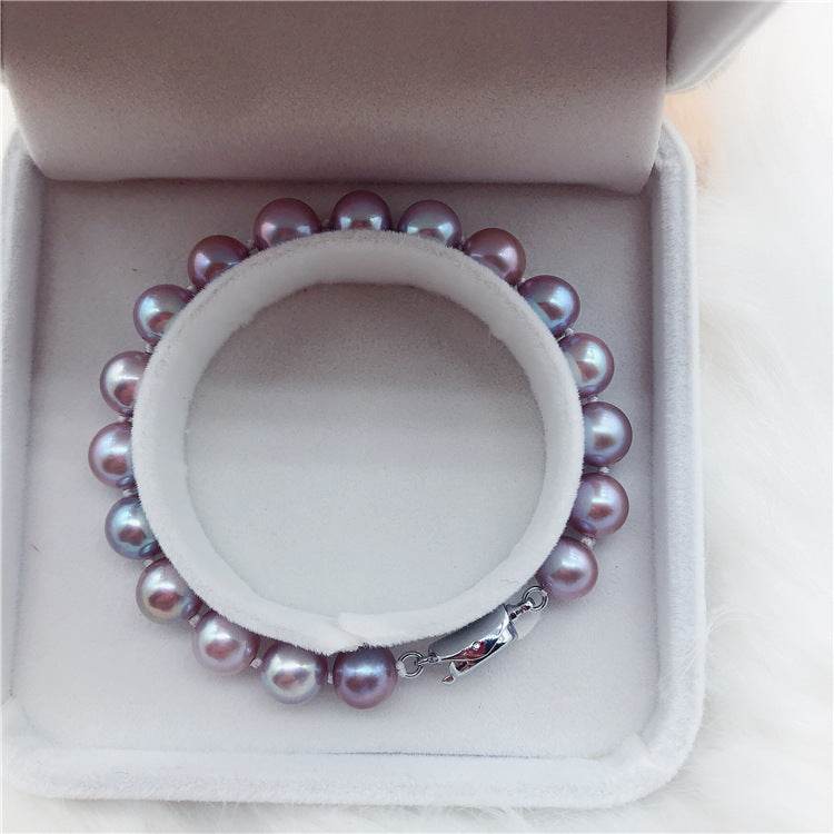 Princess Series Purple Simple Bracelet – Elegant Freshwater Pearl Jewelry - Pasha