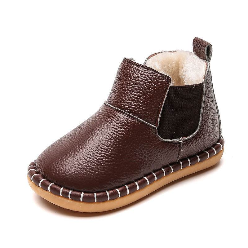 Winter Leather Baby Shoes – Soft Cotton Sole for Warmth & Comfort - Pasha