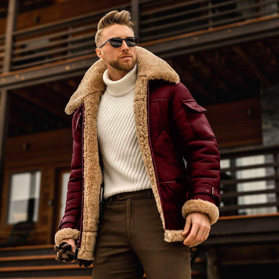 Men´s Fur Winter Coat-Retro Style - Pasha