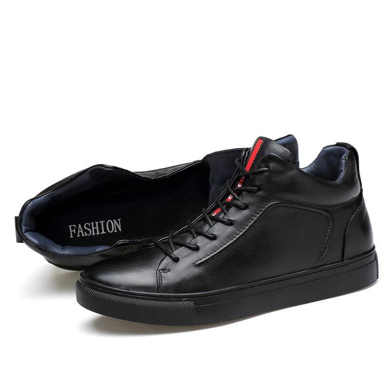 Men's Leather Snow Boots – High-Top Winter Style - Pasha