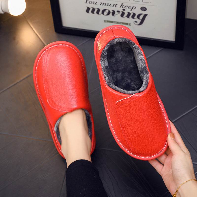 Household Slippers with genuine leather for women - Pasha