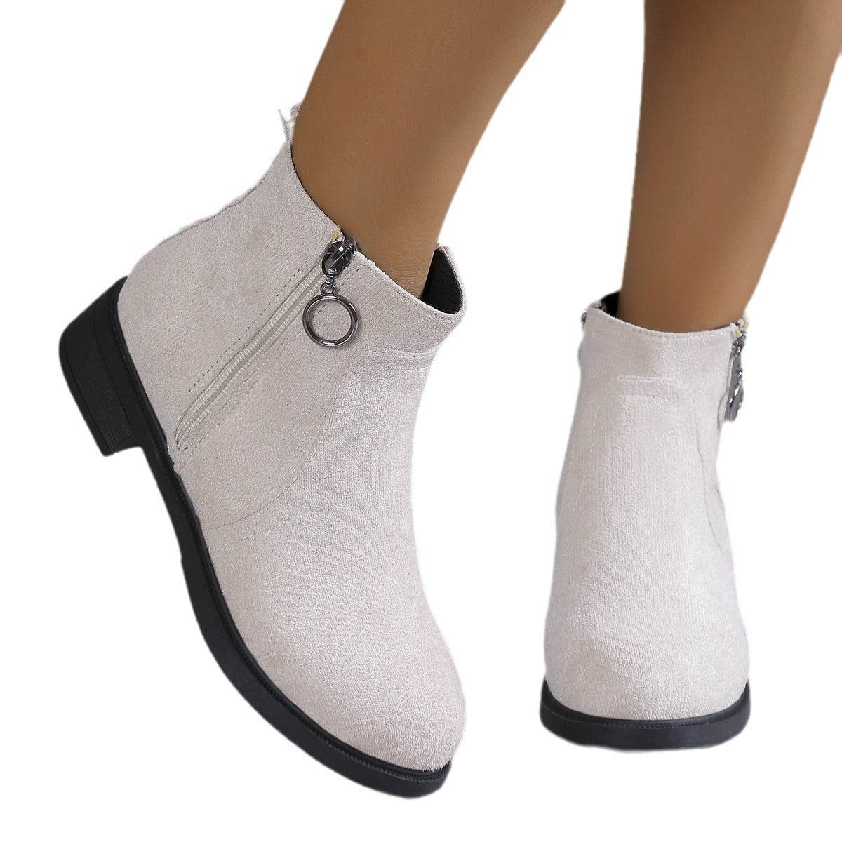 Square Heel Suede Boots for women - Pasha