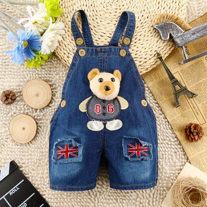 Stylish Summer Denim Overalls for Toddlers – Comfortable & Durable, Perfect for Boys & Girls (Ages 1-3) - Pasha