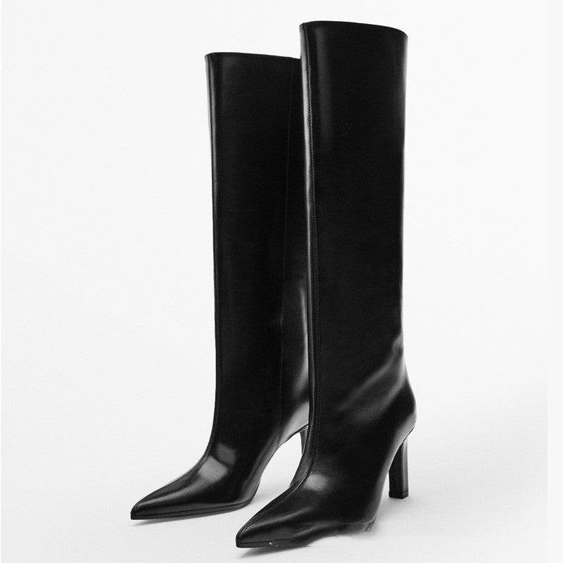 Exquisite leater high heel boots for women - Pasha