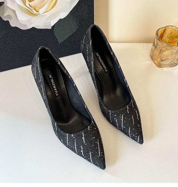 Stiletto High Heels Denim Style - Pasha