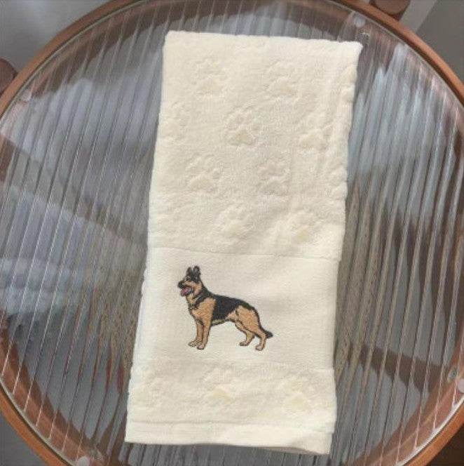 Embroidered Dog Towel – Pure Cotton & Absorbent - Pasha