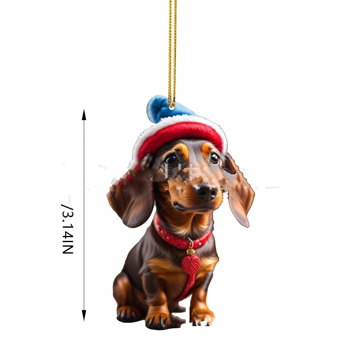 Acrylic Christmas Ornament with Dachshund Design – Festive Dog Lover Gift & Holiday Tree Decoration - Pasha