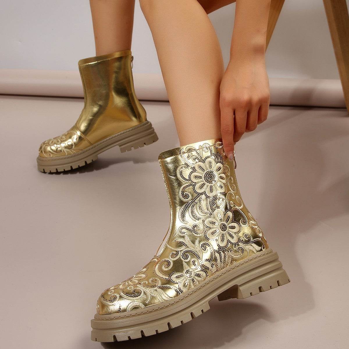 Elegant Embroidered Boots for Women - Pasha