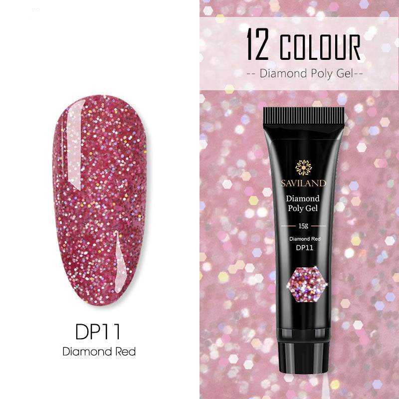 Colorful PolyGel with Glitter - Pasha