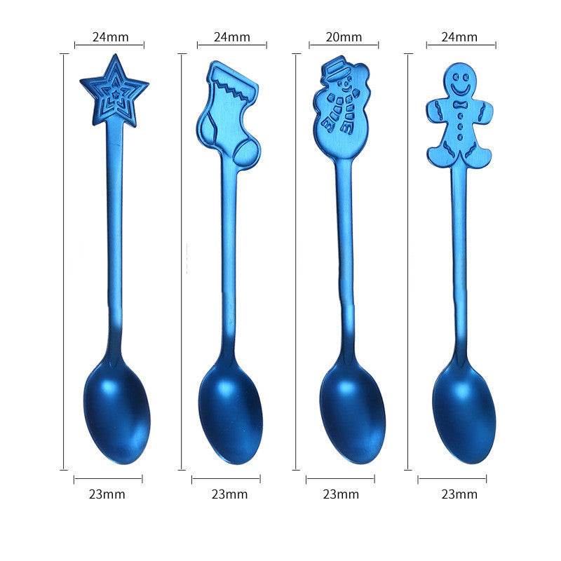 Cartoon Christmas Spoon Gift Set – Festive Stainless Steel Spoon for Kids with Floral & Cartoon Design - Pasha