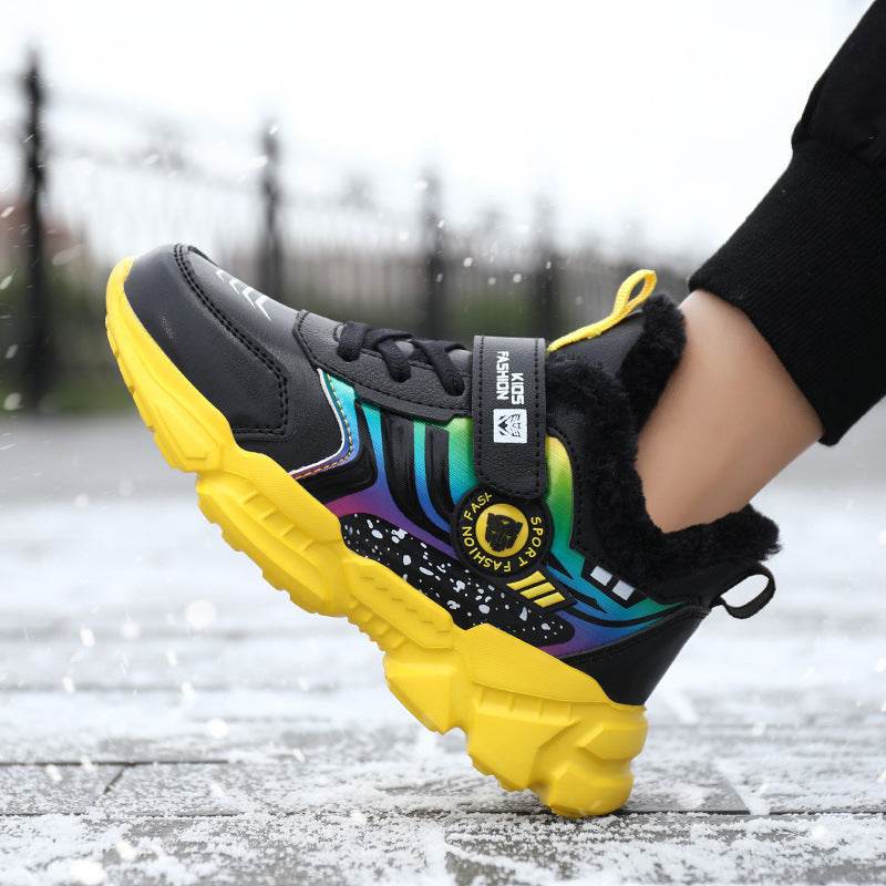 Warm Plush Leather Shoes – Thick Leather & Cozy Lining for Comfort and Style on Cold Days - Pasha