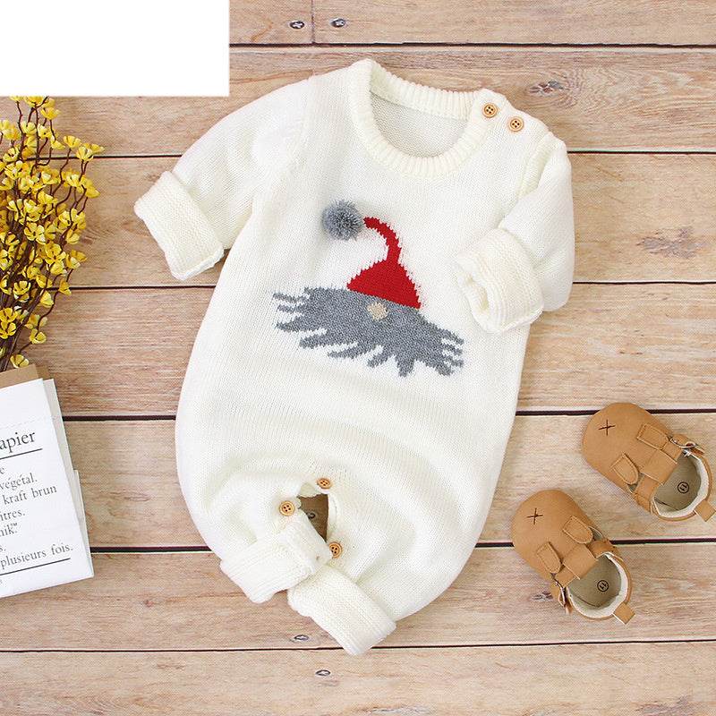 Cartoon Christmas Reindeer Baby Romper – Cozy & Stylish Winter Outfit for Boys and Girls - Pasha
