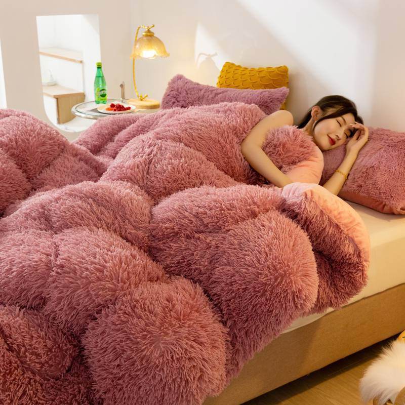 Super Soft Long Fleece Mink Crystal Velvet Thickened Warm Winter Quilt - Pasha