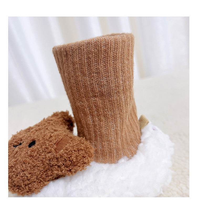 Thick Cotton Shoe Covers – Baby Foot Protectors with Plush Velour - Pasha