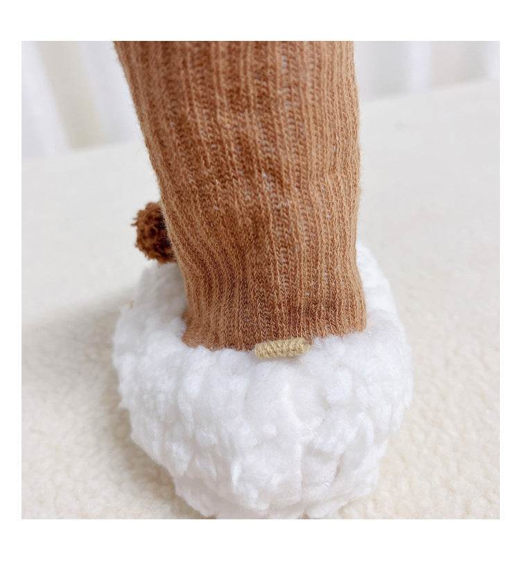 Thick Cotton Shoe Covers – Baby Foot Protectors with Plush Velour - Pasha