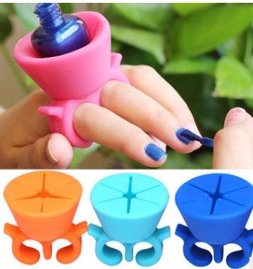 Silica Gel Removable Nail Polish Holder – Portable Nail Polish Bottle Holder - Pasha