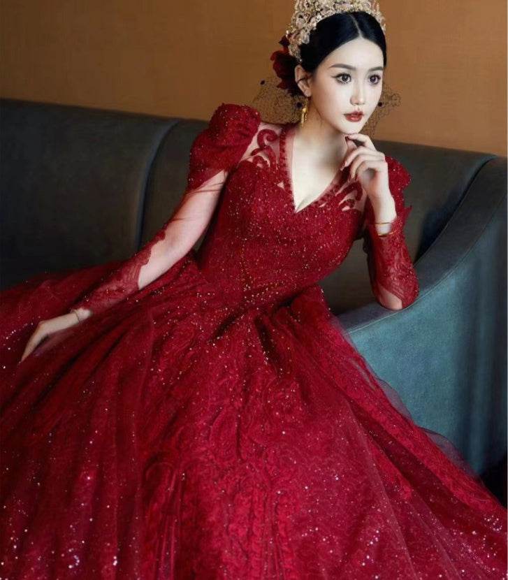 Elegant Sequin Mesh Dress – Long & Classic Style - Pasha