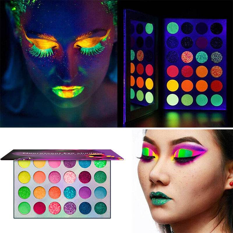 Persistent Glow Eyeshadow – UV Glow in the Dark 24 Colors - Pasha