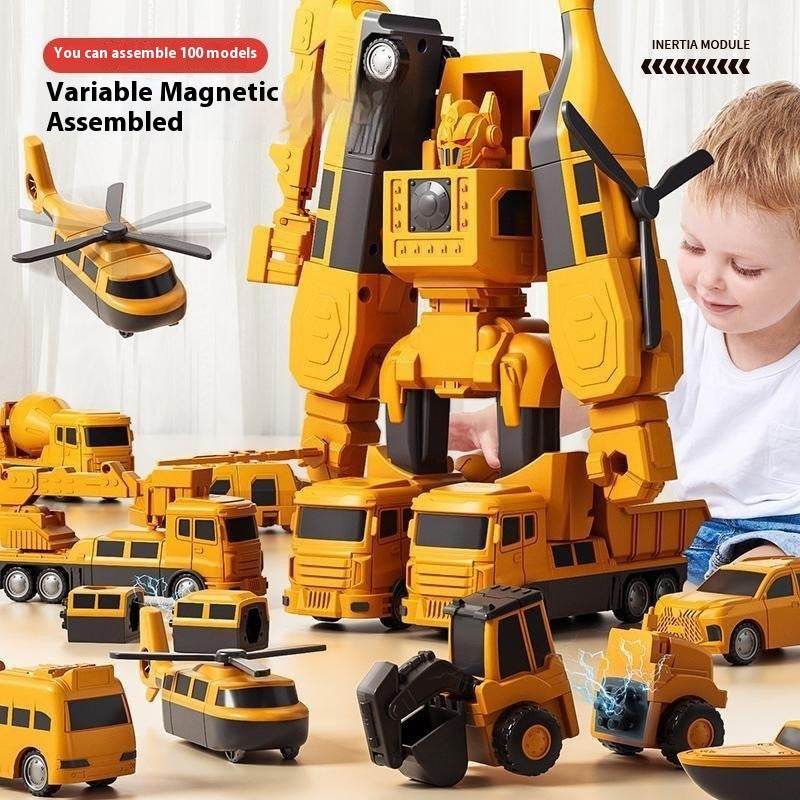 Magnetic Deformation Engineering Car-Kids creativity 35 Pcs - Pasha