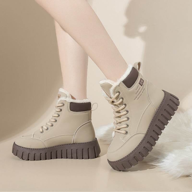 All-Match Velvet Cotton Booties for women - Pasha