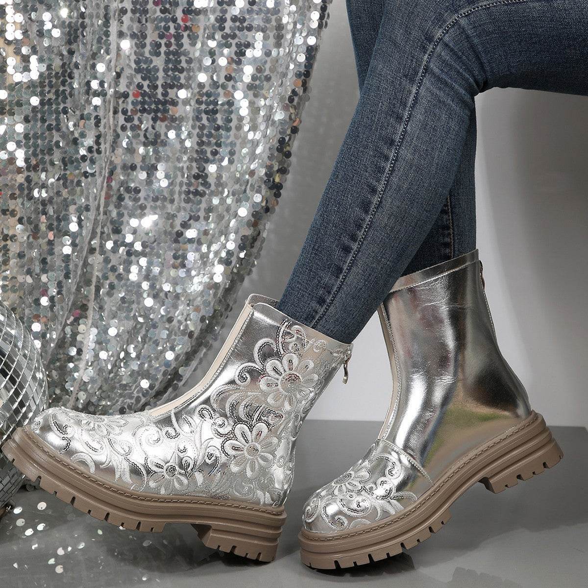 Elegant Embroidered Boots for Women - Pasha